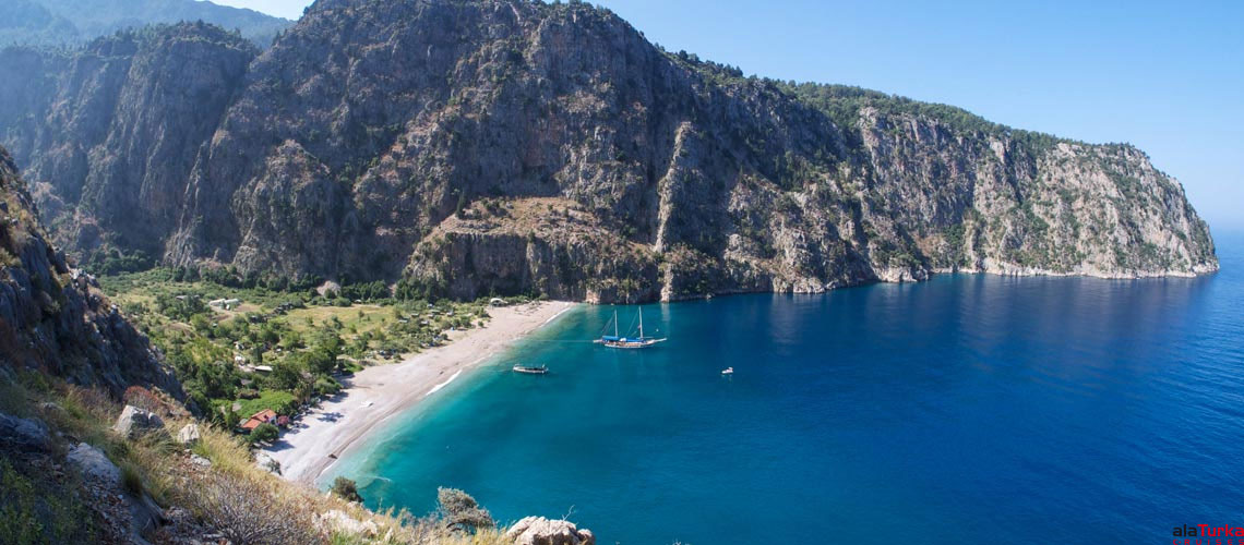 Fethiye sailboat charter prices - Butterfly Valley
