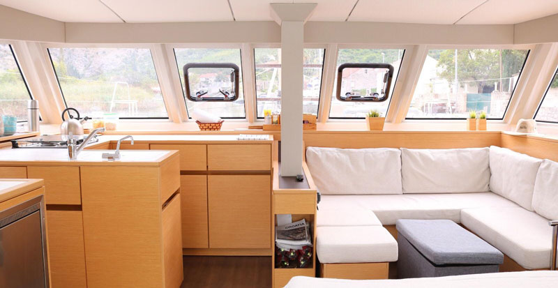 Marmaris catamaran charter prices - interior